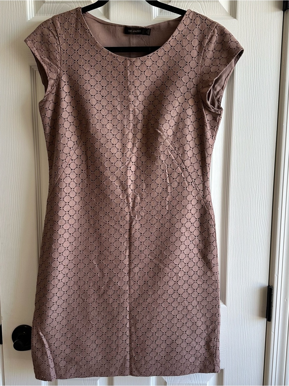 THE LIMITED NWT Women's Cap-Sleeve Lace Sheath Dress in Mauve SZ S